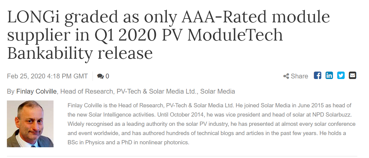 LONGi Solar Mono PV/AAA Longi Solar LONGi Solar Mono PV/AAA Longi Solar